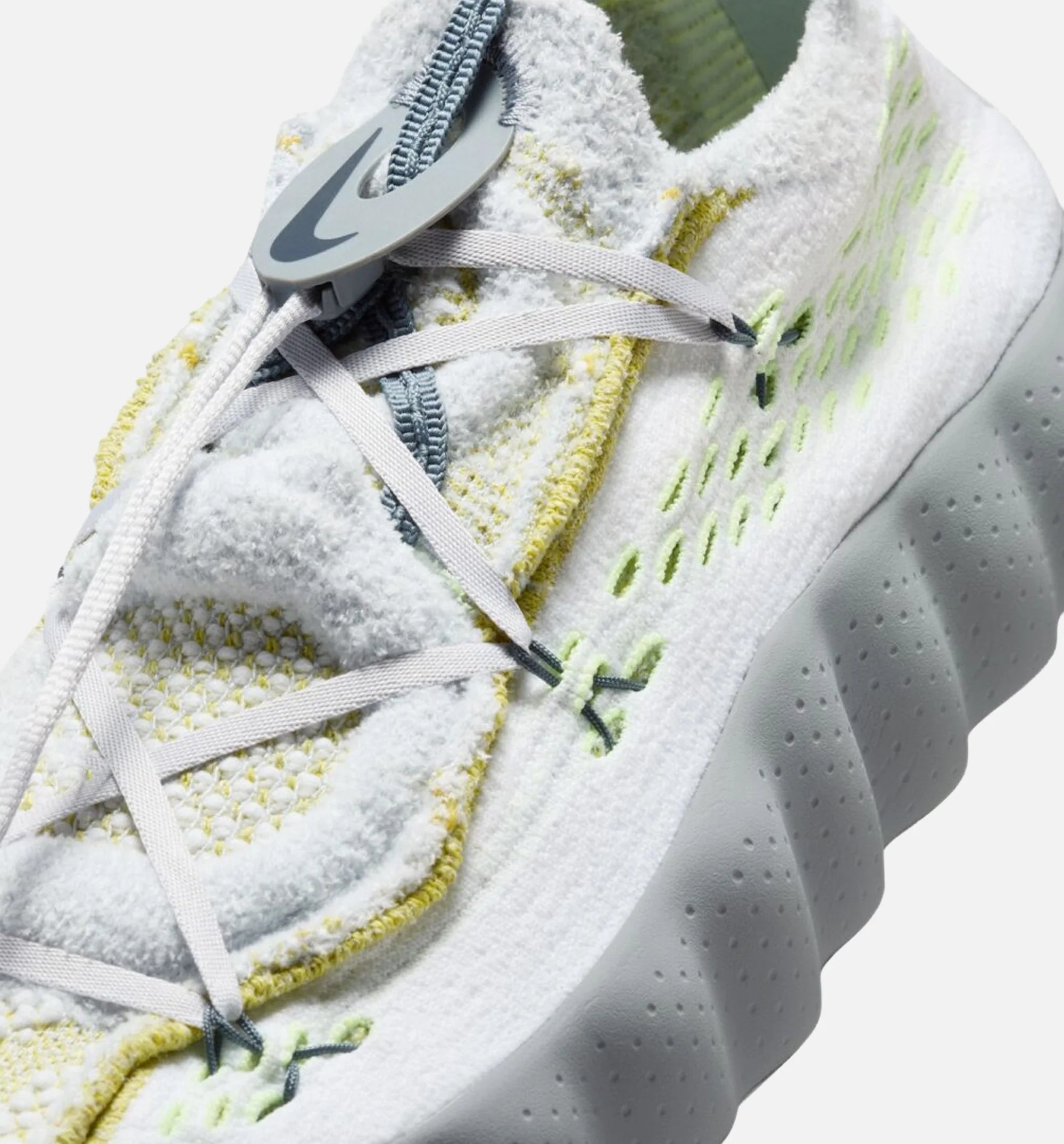 Mind 002 Flyknit Pure Platinum Mens Lifestyle Shoe White Dark Grey Pure Platinum Wolf Grey Barely Volt