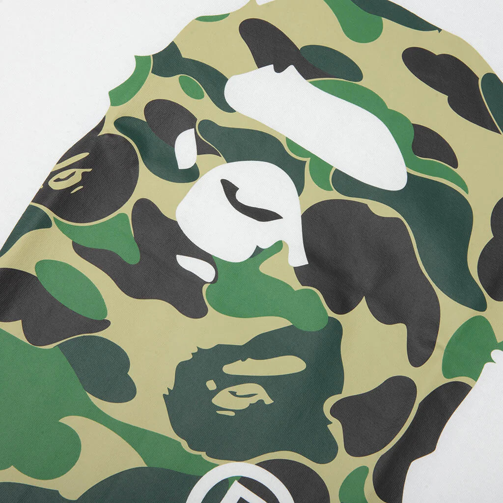 ABC Camo Big Ape Head Tee White Green