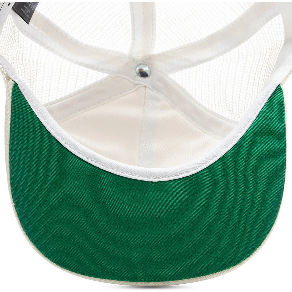 Diamond Trucker Hat Tan White