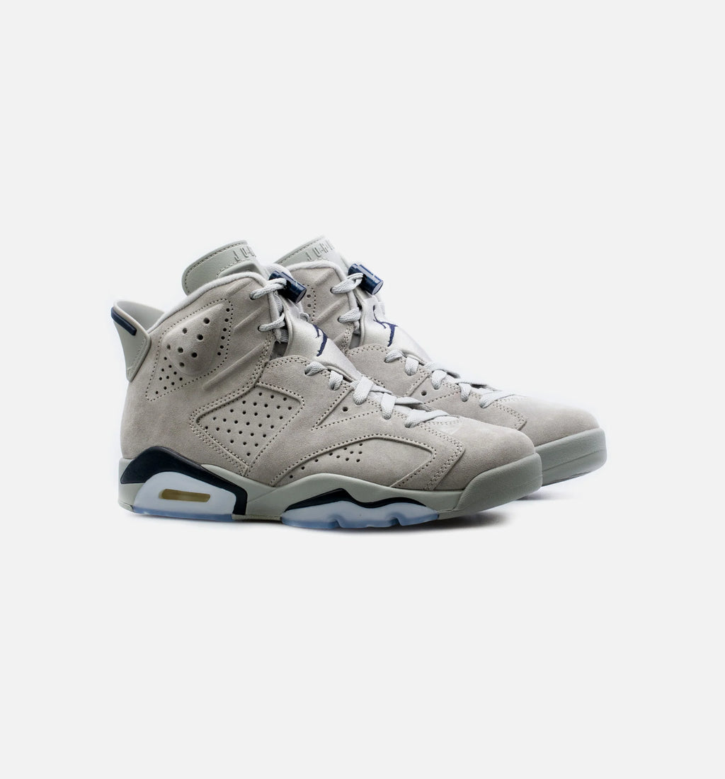Air Jordan 6 Retro Georgetown Mens Lifestyle Shoe Grey Navy Blue Free Shipping