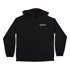 Independent Heights Hooded Windbreaker Jacket Black