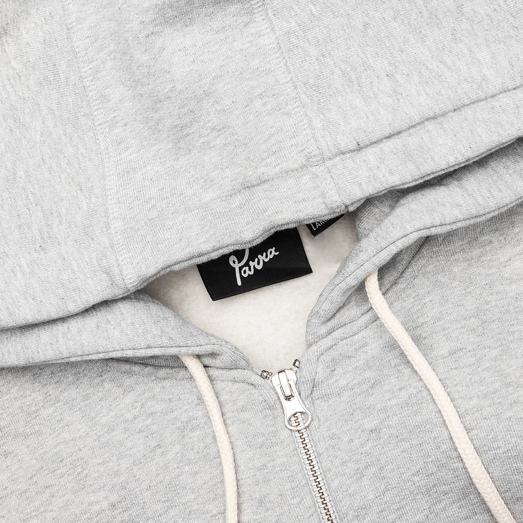 1976 Logo Zip Hooded Sweatshirt Heather Grey