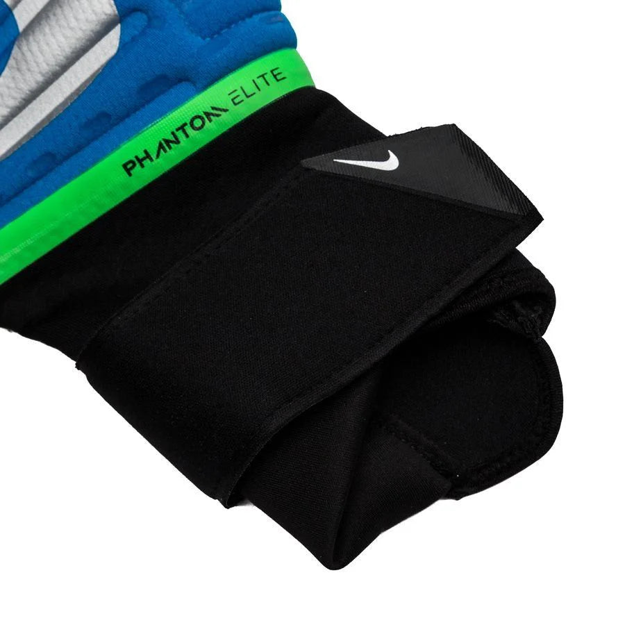 Nike Phantom Elite Goalkeeper Soccer Gloves Blue Black Silver