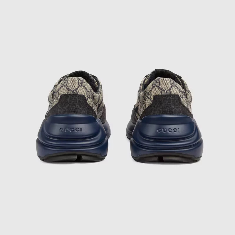Gucci GG Rhyton Sneaker GG Supreme Canvas Beige Blue