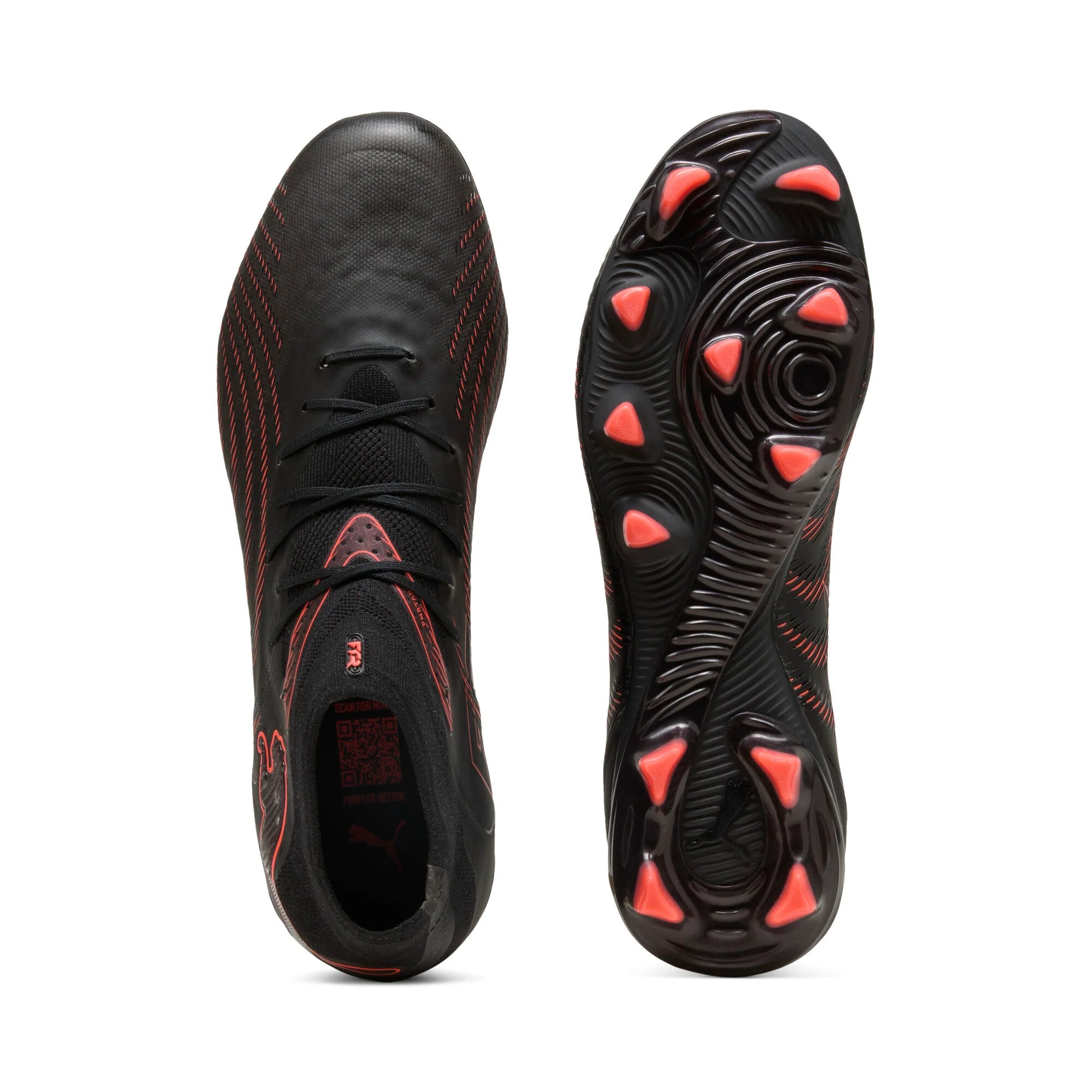 PUMA Future 9 Pro FG AG Firm Ground Artificial Ground Mens Soccer Cleats Black Red Gray