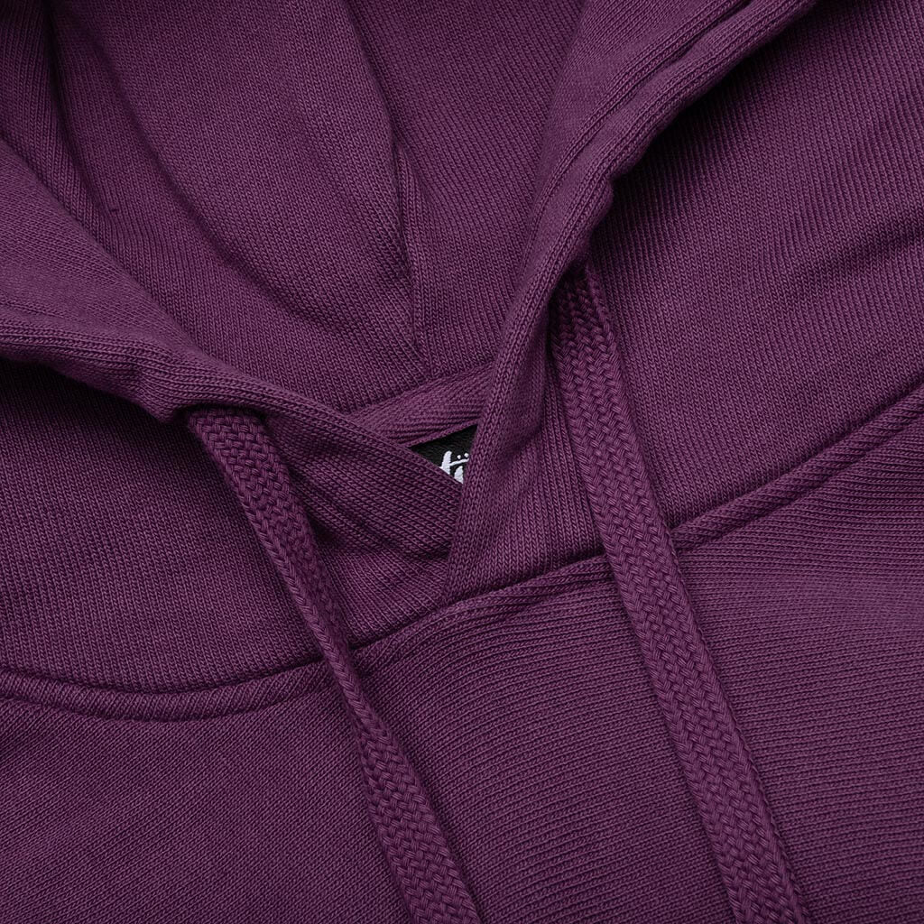 Skull Bones Pigment Dyed Hoodie Purple