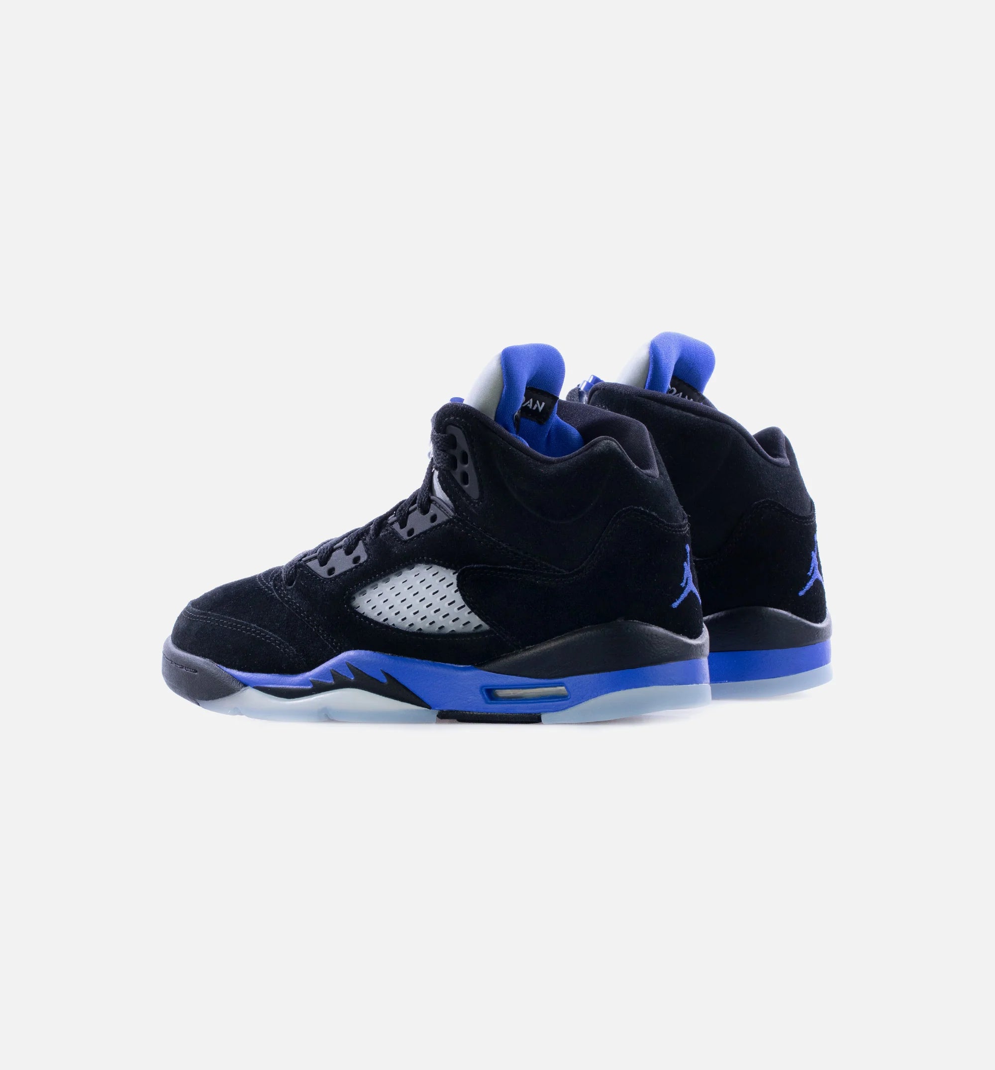 Air Jordan 5 Retro Racer Blue Grade School Lifestyle Shoe Black Blue Limit One Per Customer