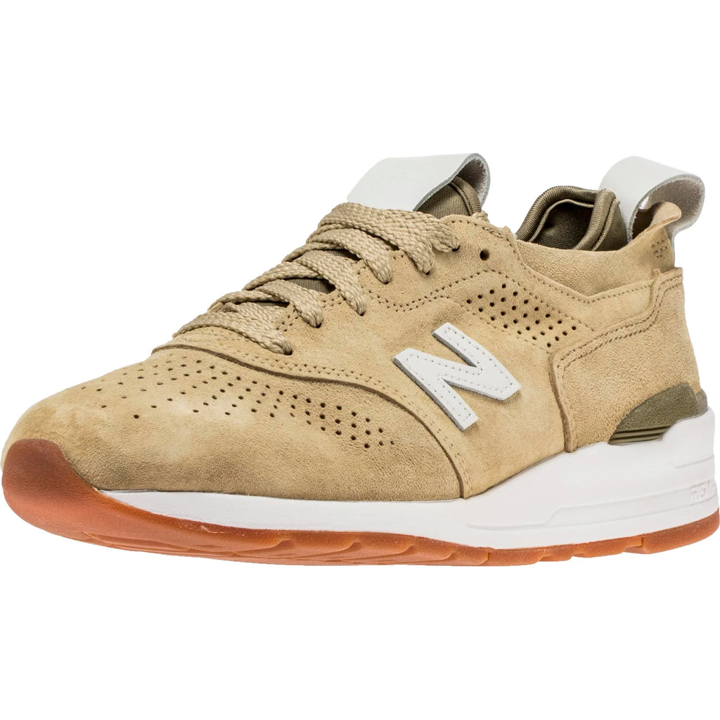 M997 Deconstructed Pig Suede Mens Shoe Sand Tan White