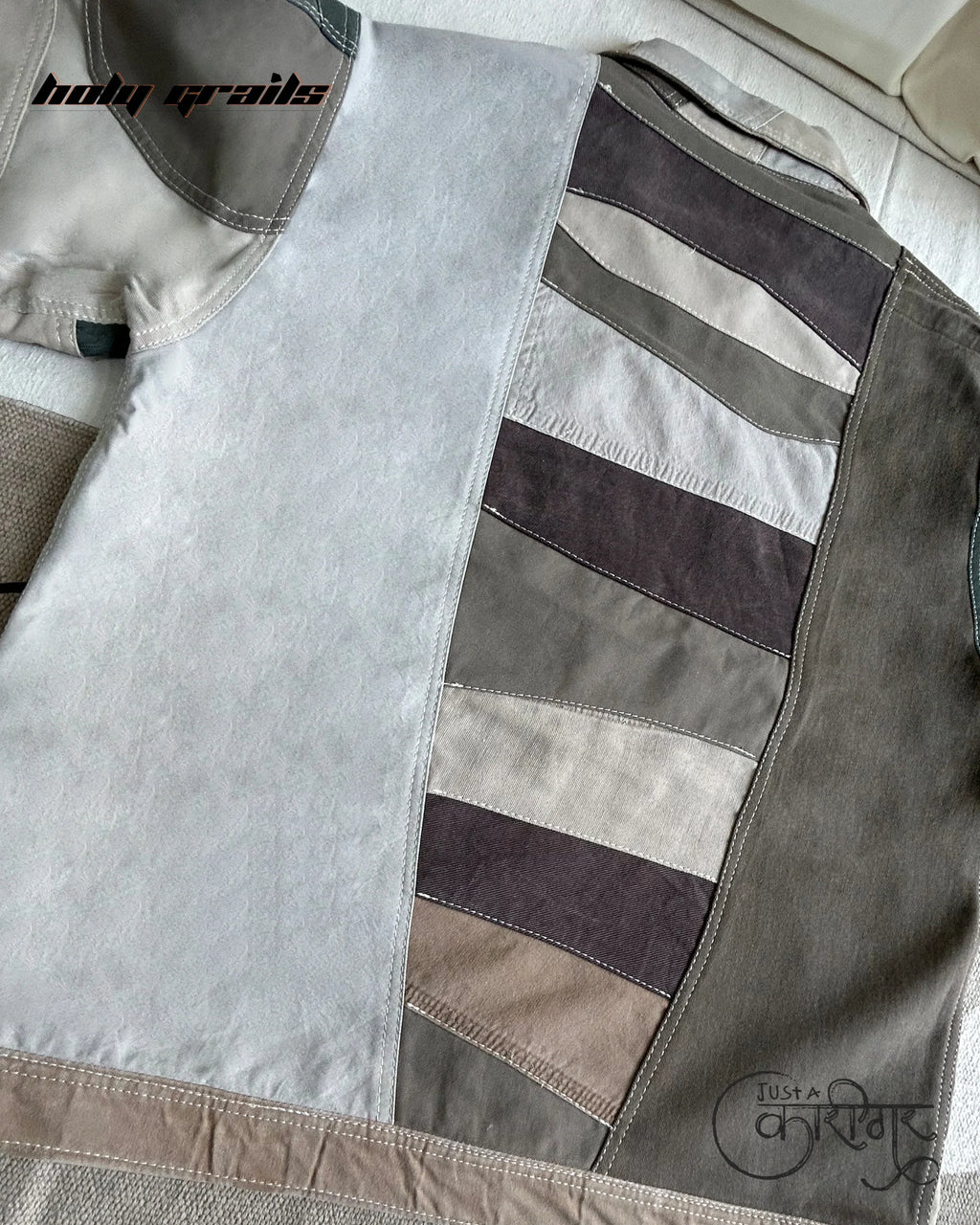 Just A Vintage Grey Denim Jacket HG x Just A Karigar