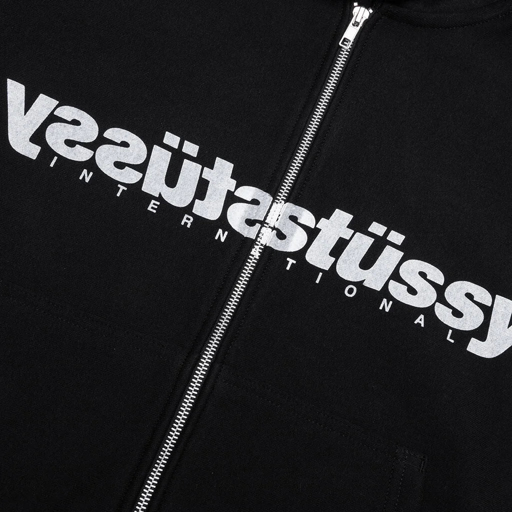 Mirror Zip Hoodie Black