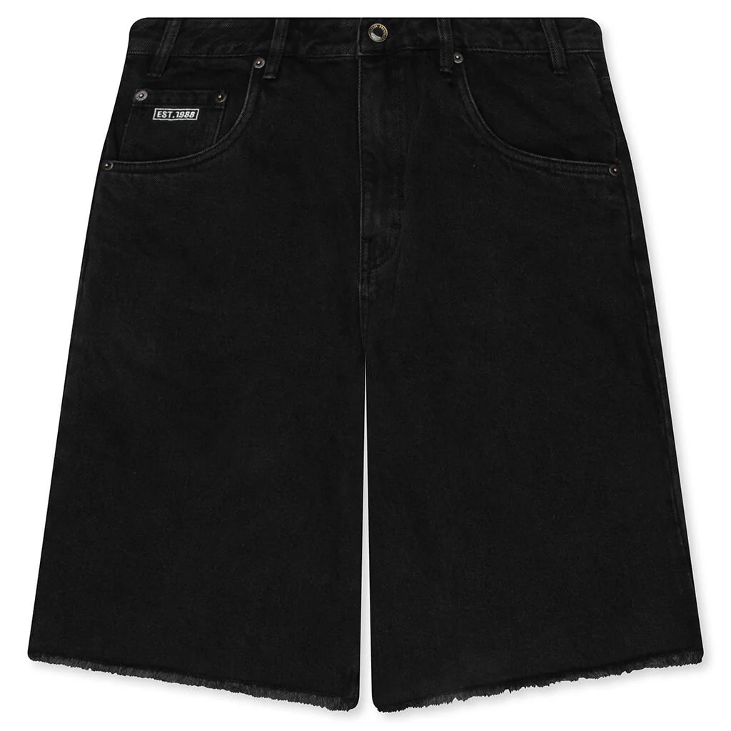 Frayed Edge 11 Denim Bermudas Black