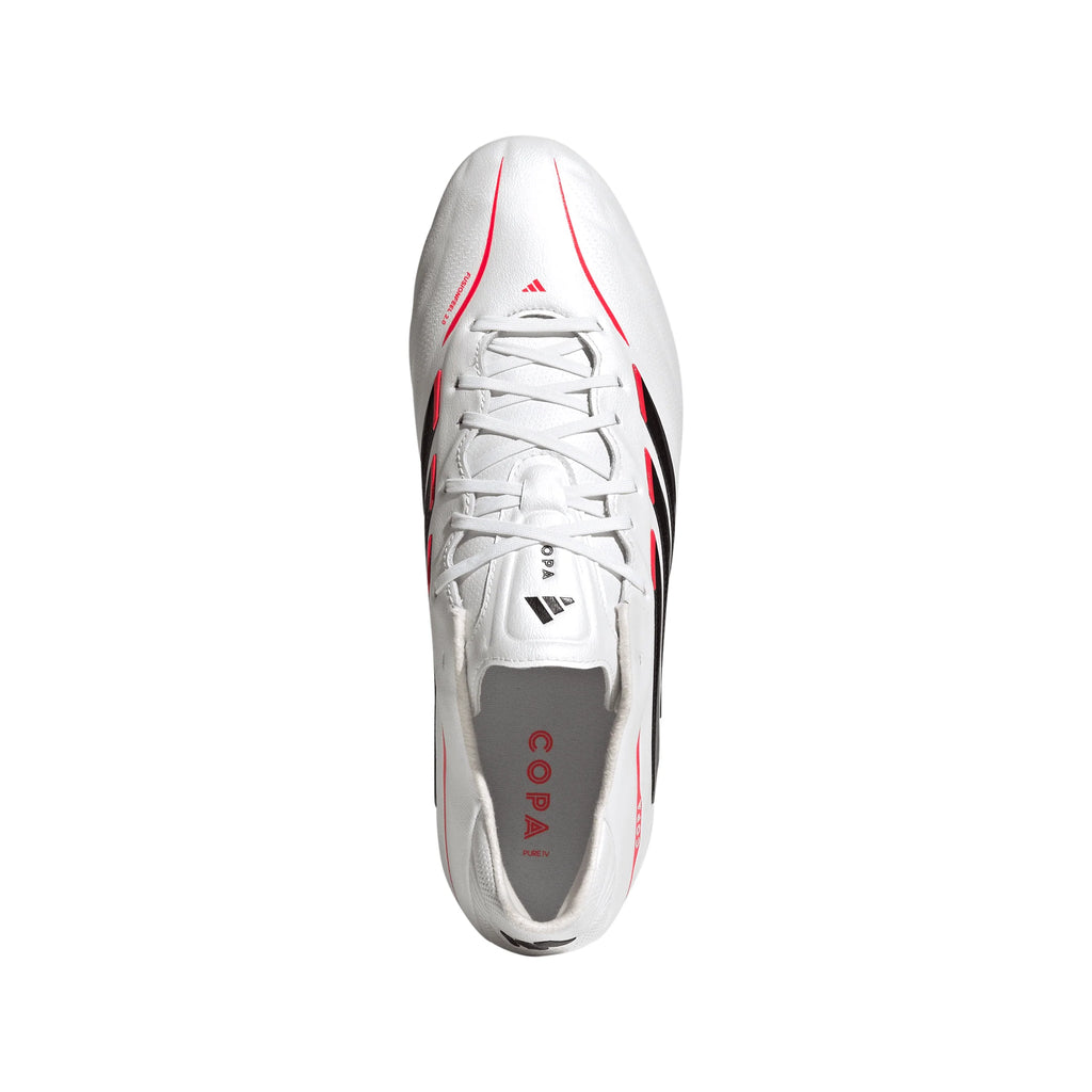 adidas Copa Pure IV Pro FG Firm Ground Mens Soccer Cleats Zero Metal Black Lucid Red
