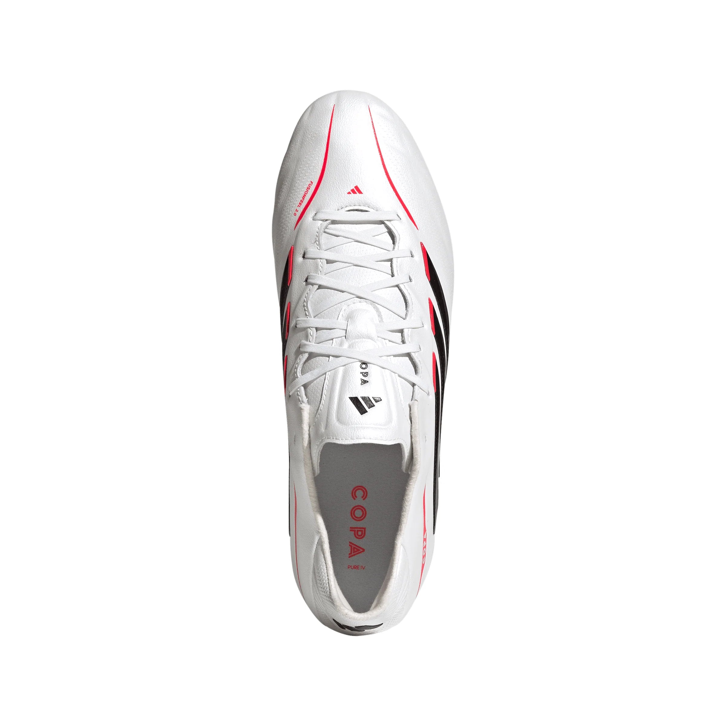 adidas Copa Pure IV Pro FG Firm Ground Mens Soccer Cleats Zero Metal Black Lucid Red