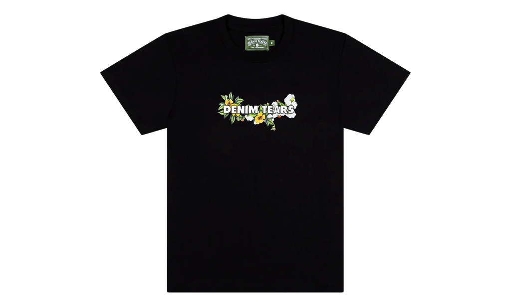 Floral Logo Short Sleeve Tee "Black" DT361