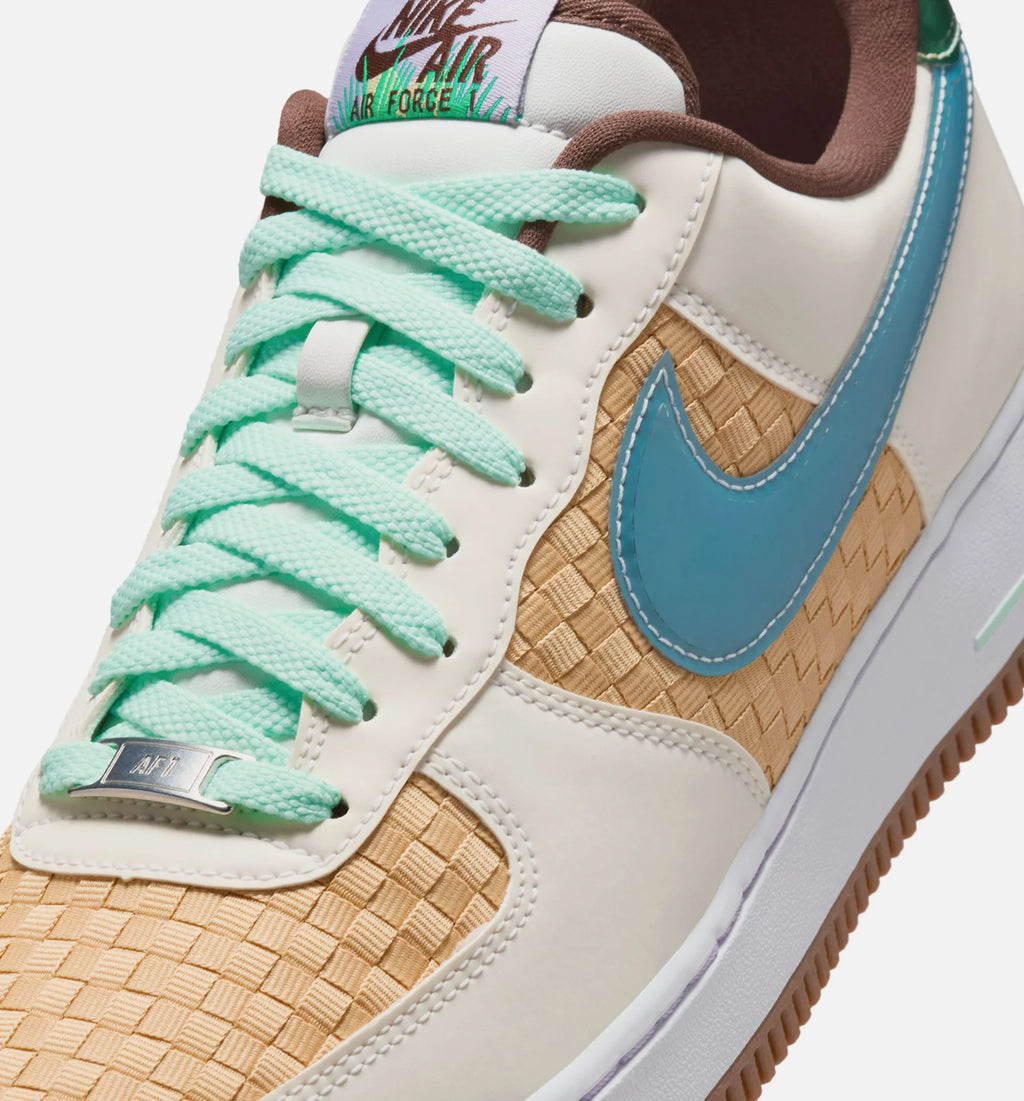 Air Force 1 Retro Sesame and White Mens Lifestyle Shoe Summit White Glacier Blue Mint Foam