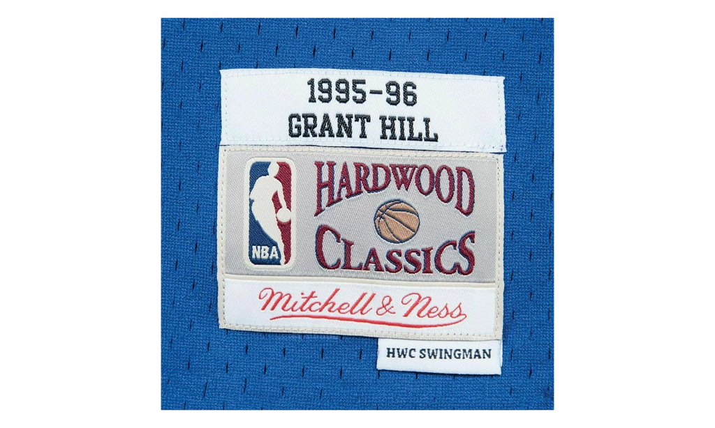 NBA Grant Hill Swingman Road Jersey "1995 Detroit Pistons - Royal" SMJYAC18025 DPIROYA95GHI