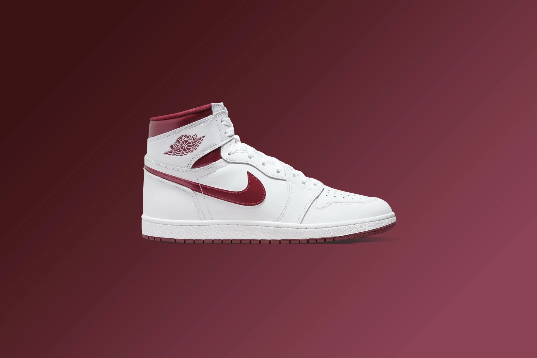 Air Jordan 1 High Retro 85 Metallic Burgundy White Team Red White