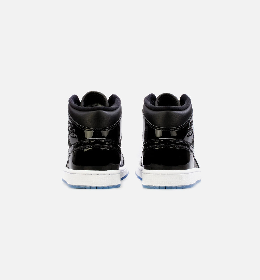 Air Jordan 1 Mid Space Jam Mens Lifestyle Shoe Black