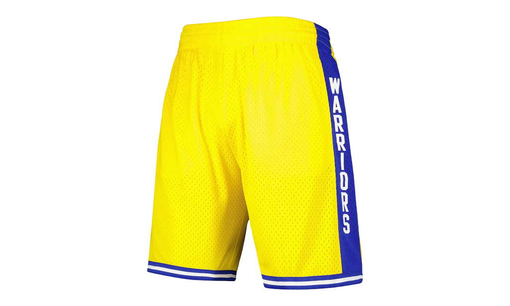 NBA Swingman Home Shorts "1974-75 Golden State Warriors - Yellow" SMSHGS18229 GSWYELL74