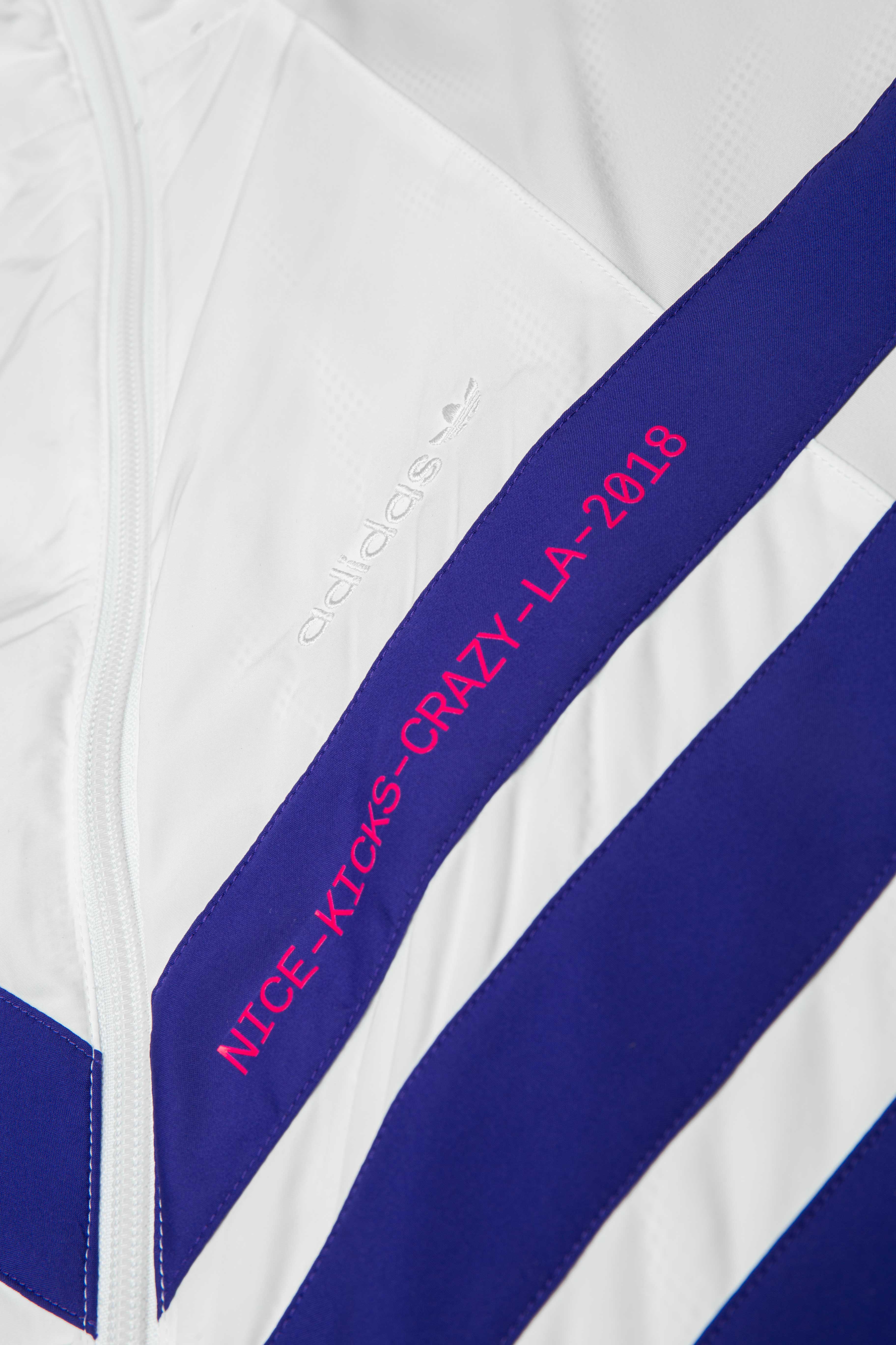 adidas Consortium X Nice Kicks Mens Track Jacket White Teal Purple