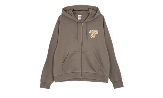 SB Full-Zip Fleece Skate Hoodie "Pool Airs - Cave Stone / White" HJ2898 289