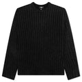 Cotton Slub Rib Crew Black