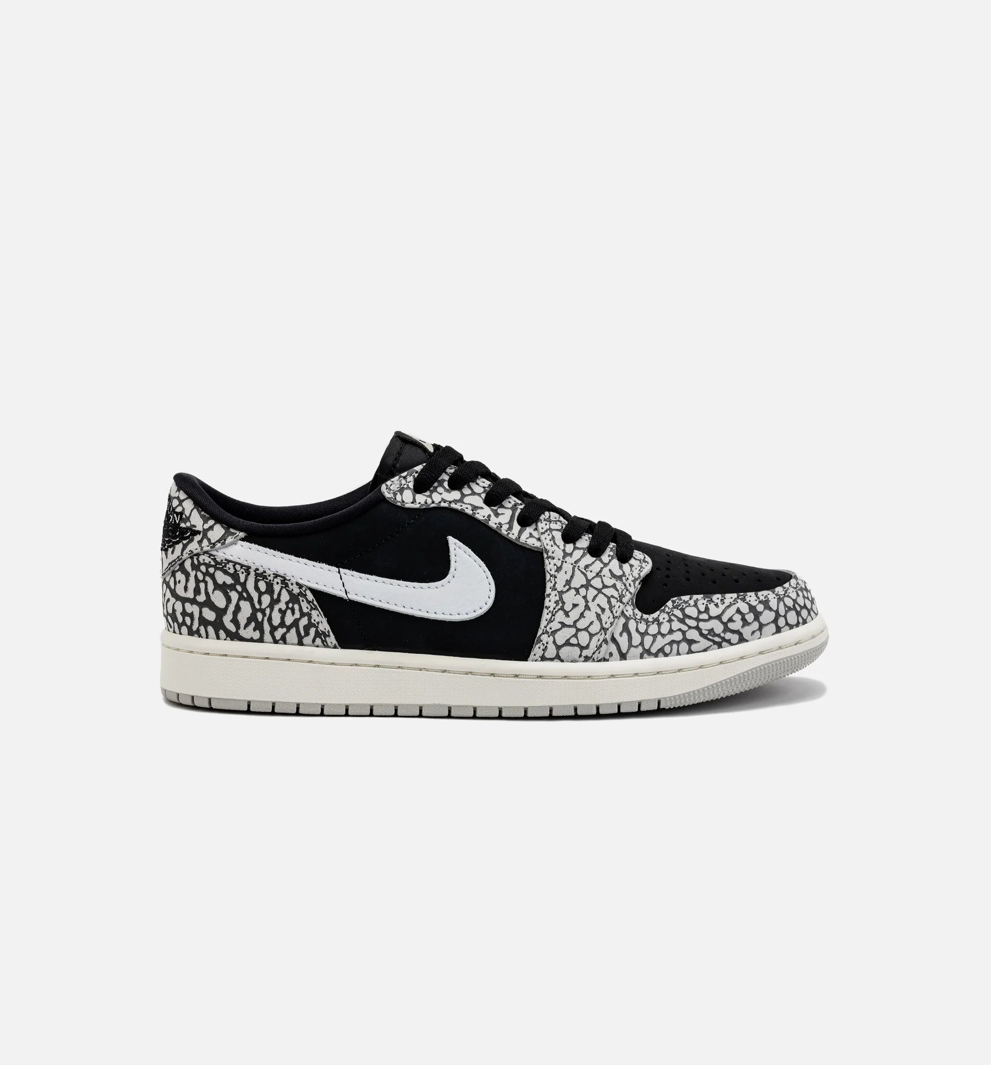 Air Jordan 1 Retro Low OG Black Cement Mens Lifestyle Shoe Black Grey