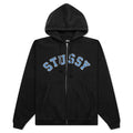 Graphic Zip Hoodie Washed Black