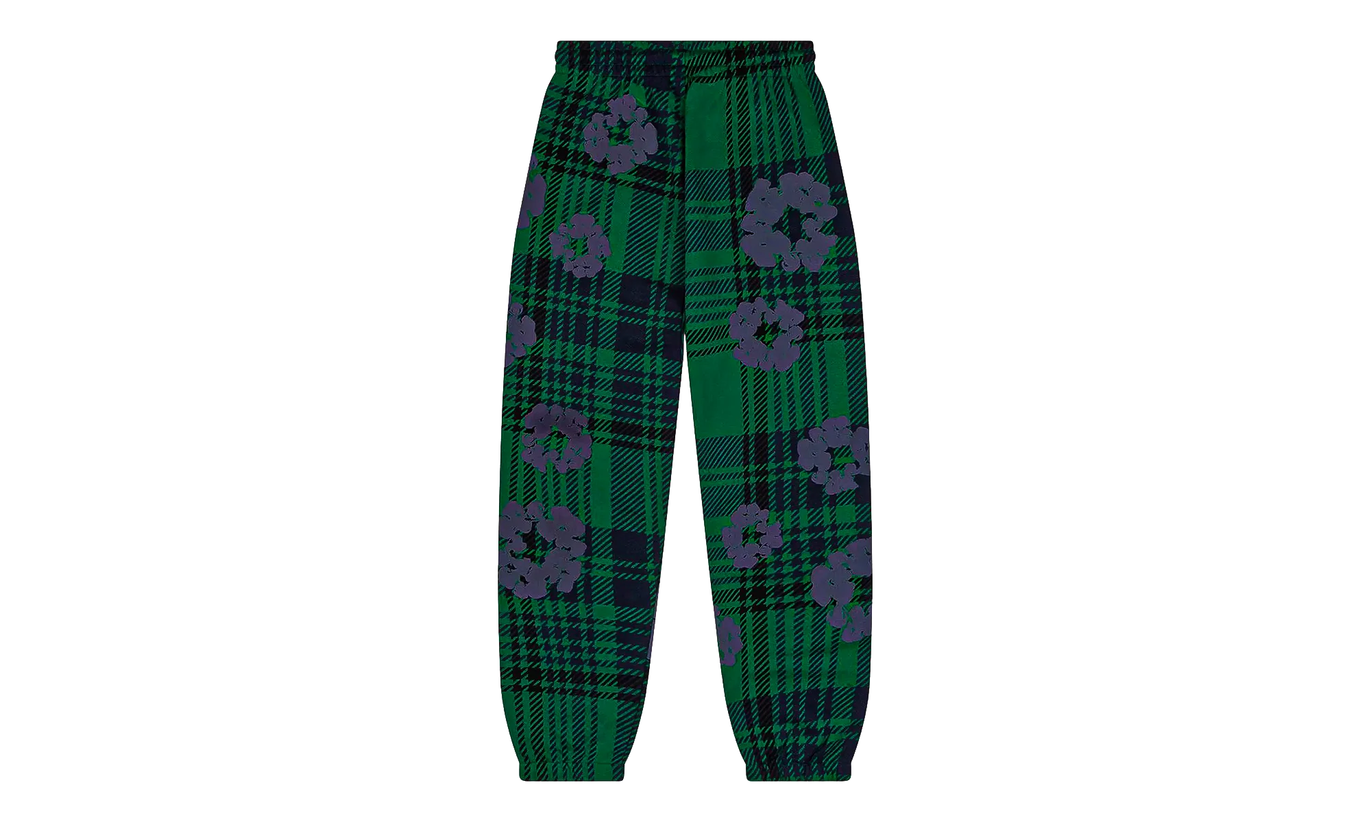 Plaid Cotton Wreath Sweatpants "Green" DT386
