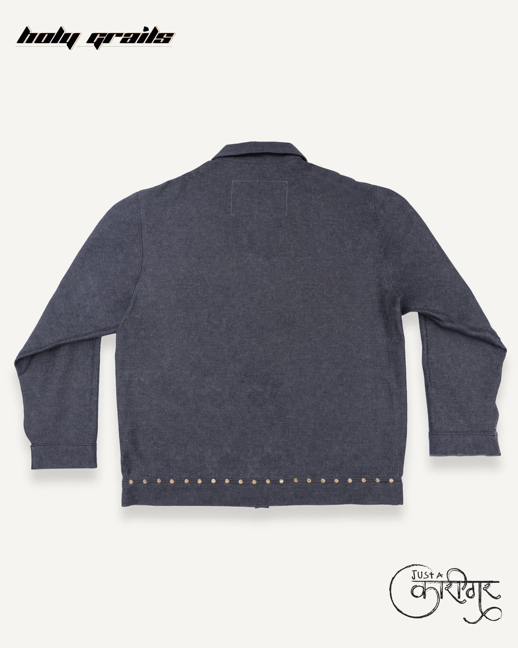 Vintage Rock Dark Grey Denim Jacket HG x Just A Karigar