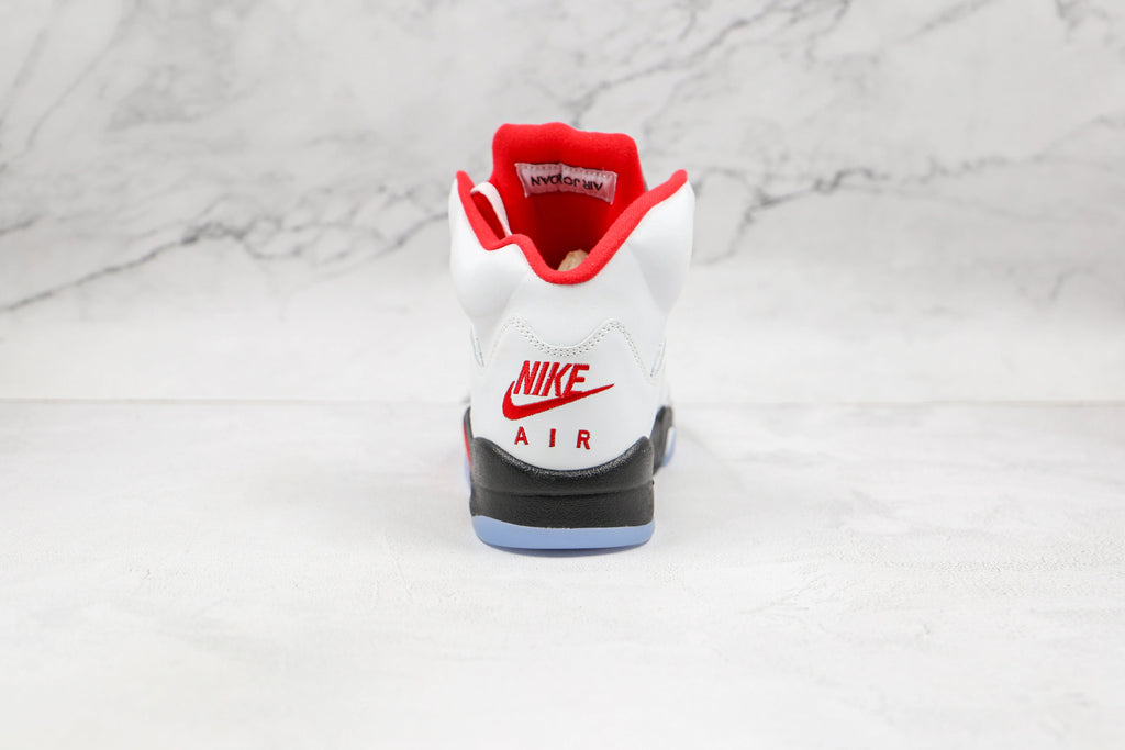Jordan 5 Retro Fire Red Silver Tongue