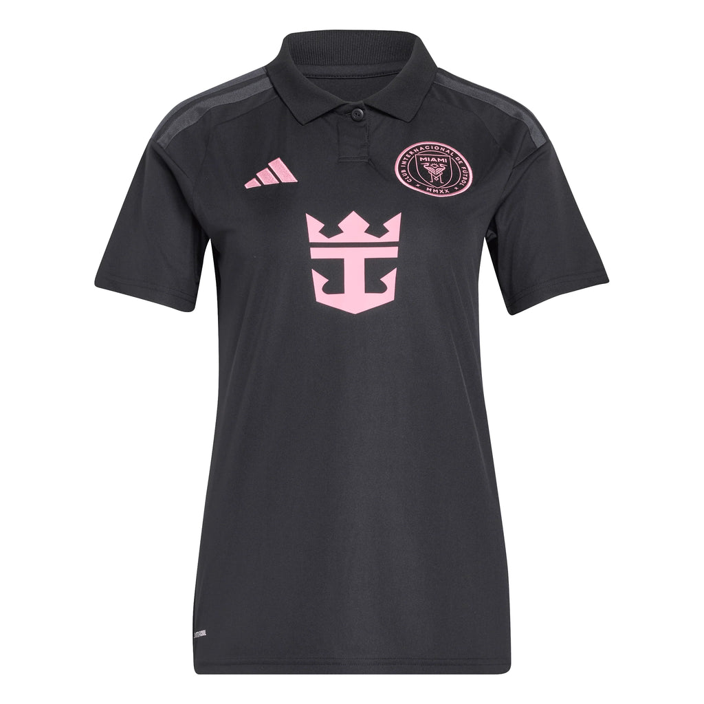 adidas Inter Miami CF Away Messi Womens Soccer Jersey 26 27 Black Pink