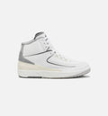 Air Jordan 2 Retro Cement Grey Grade School Lifestyle Shoe White Grey