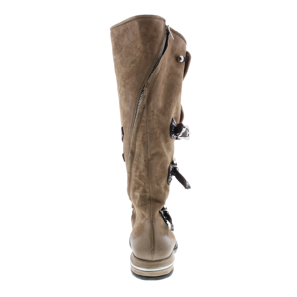 Trigg 516323-201 Womens Brown Leather Hook & Loop Knee High Boots