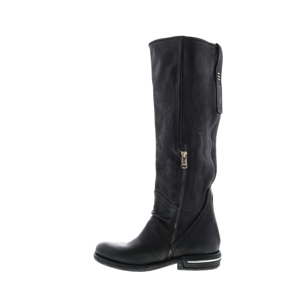 Tye 516338-201 Womens Black Leather Zipper Knee High Boots