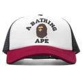 College Mesh Cap Burgundy