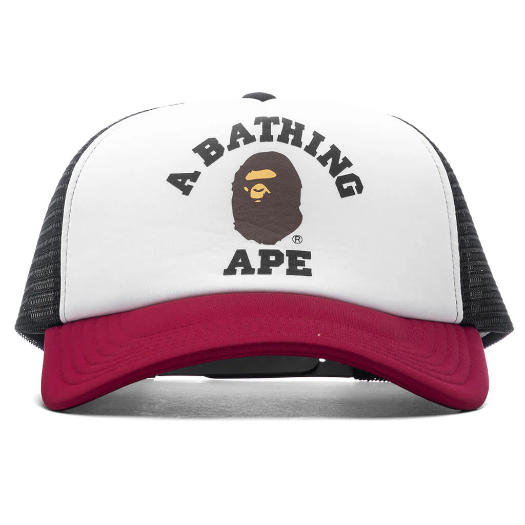 College Mesh Cap Burgundy