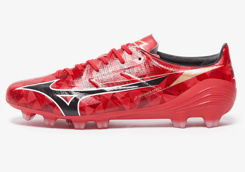 Mizuno Aplha II Pro FG Firm Ground Soccer Cleats Red Black
