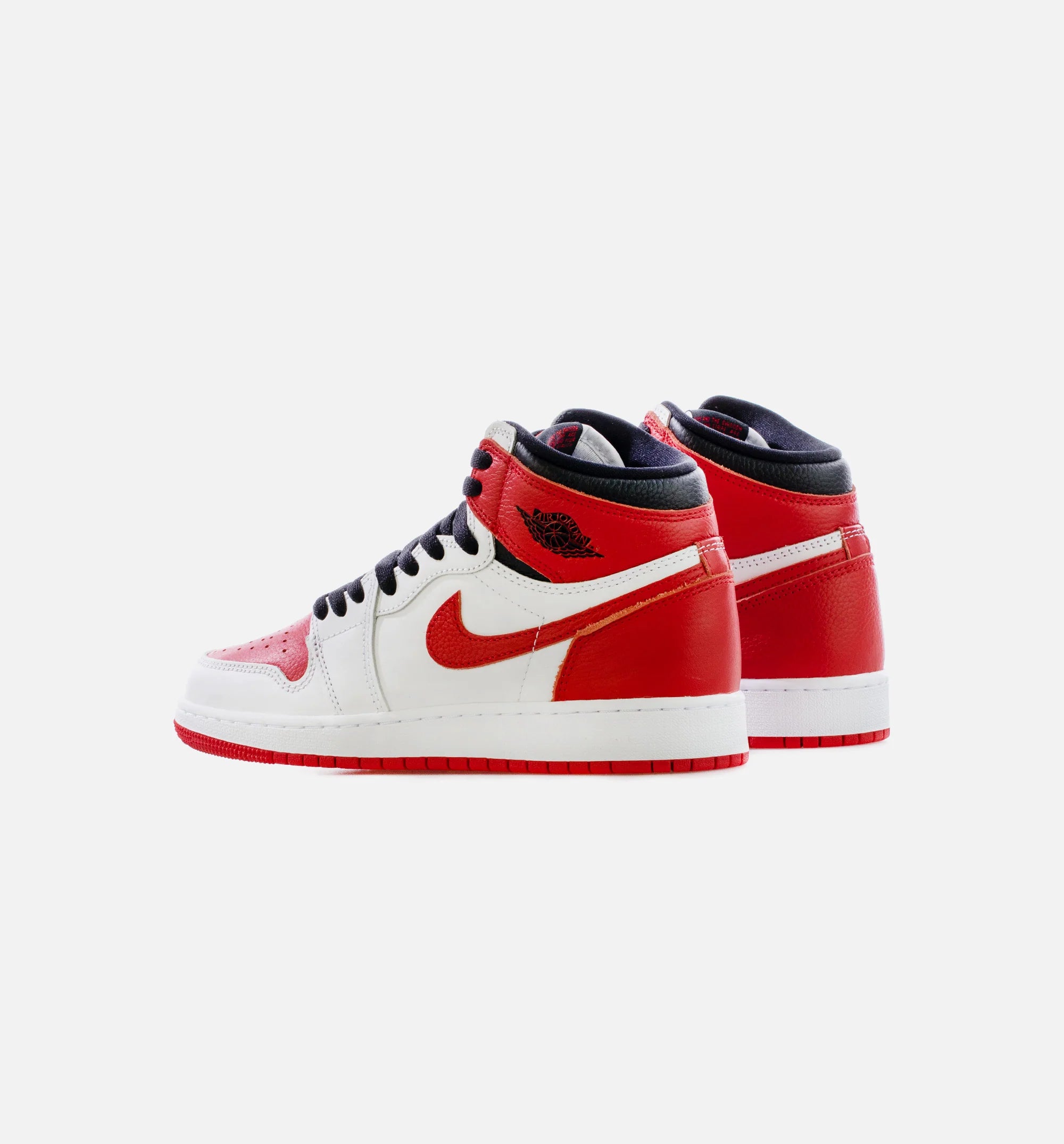 Air Jordan 1 Retro High OG Heritage Grade School Lifestyle Shoe White Red Black Free Shipping