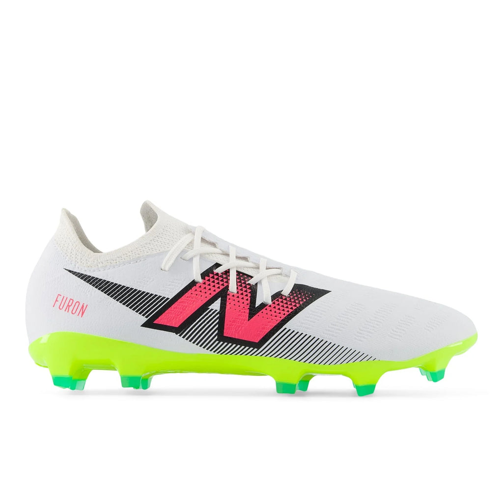 New Balance Furon Destroy FG V7 Firm Ground Soccer Cleats White Black Neon Pink