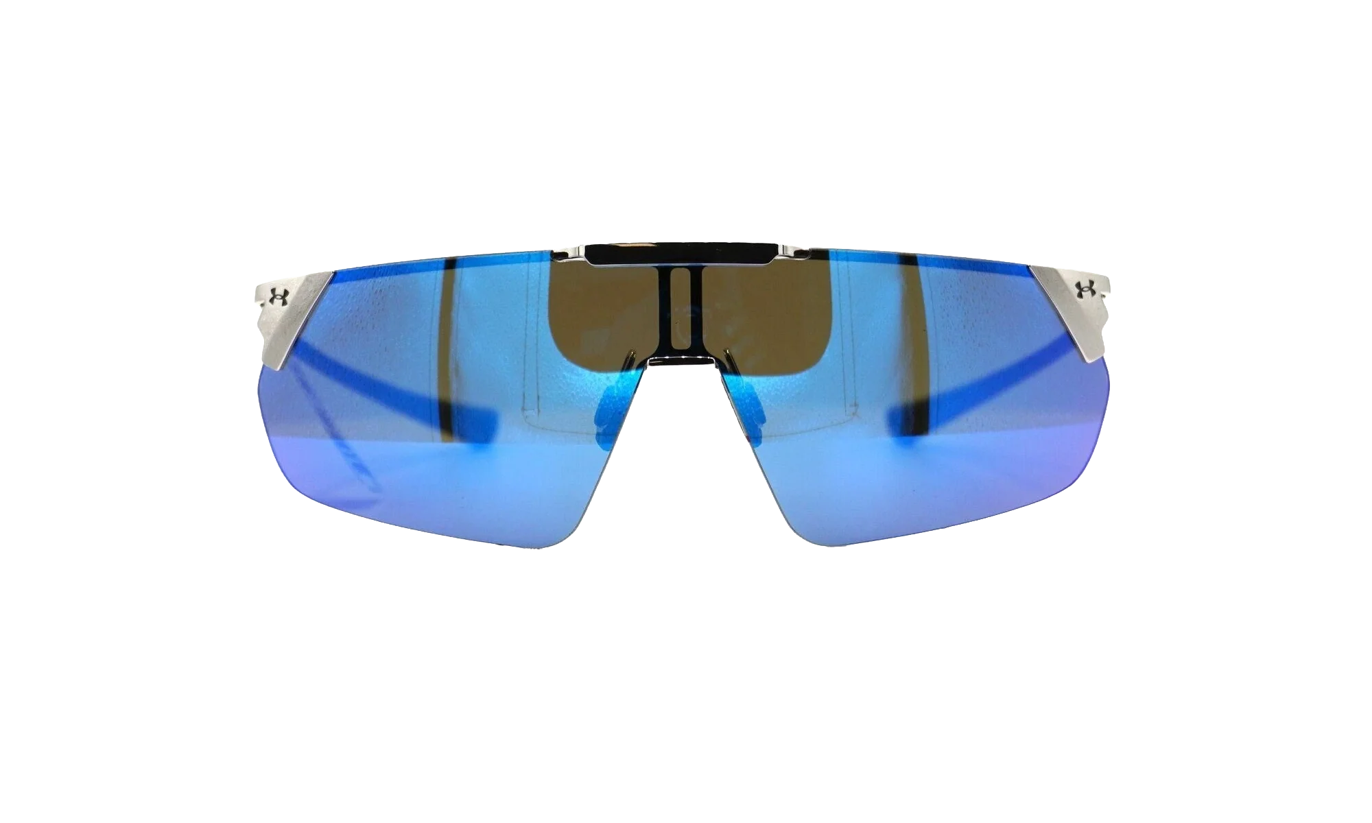 Litewire Shield Sunglasses "Gray Blue Mirror - Gloss Silver / Gray Rubber" 8600135 014361