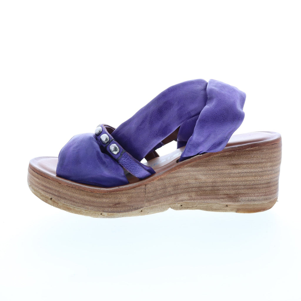 Nolie 528078-201 Womens Purple Leather Strap Sandals Shoes