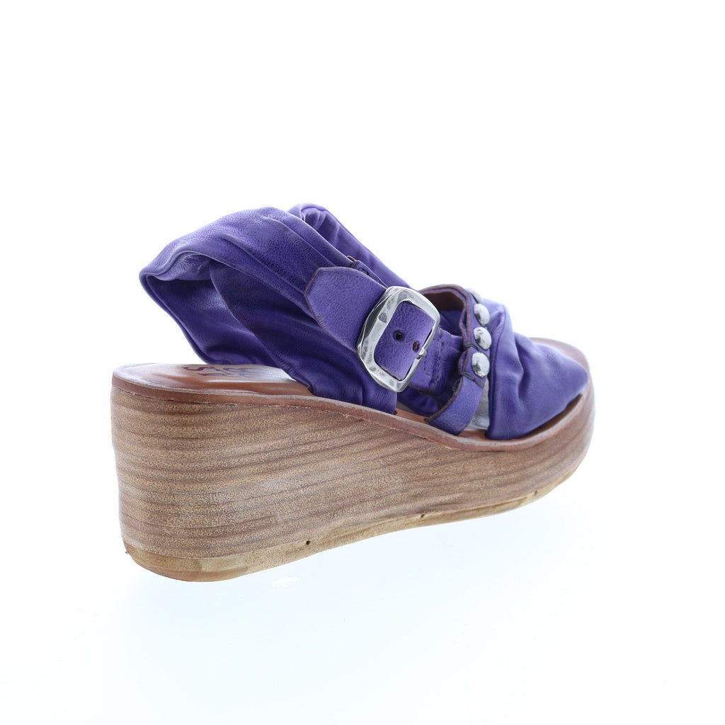 Nolie 528078-201 Womens Purple Leather Strap Sandals Shoes