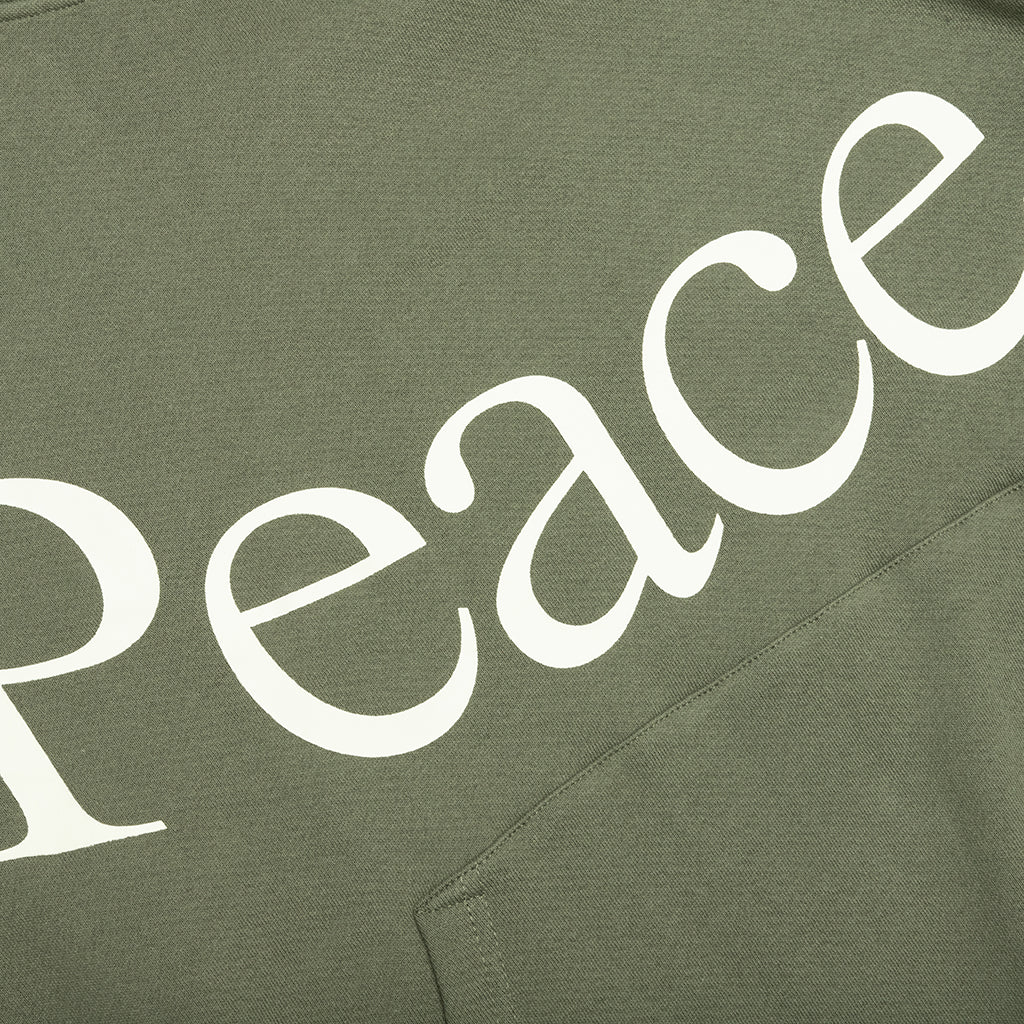 Jumbo Wordmark Hoodie Olive