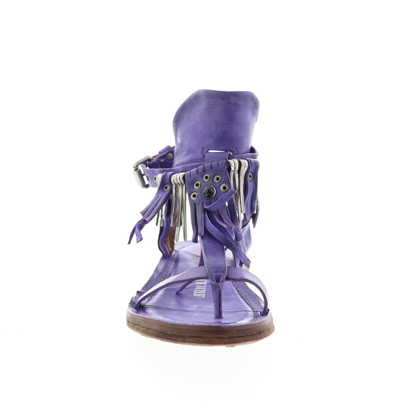 Rowan 534010-1105 Womens Purple Leather Strap Sandals Shoes