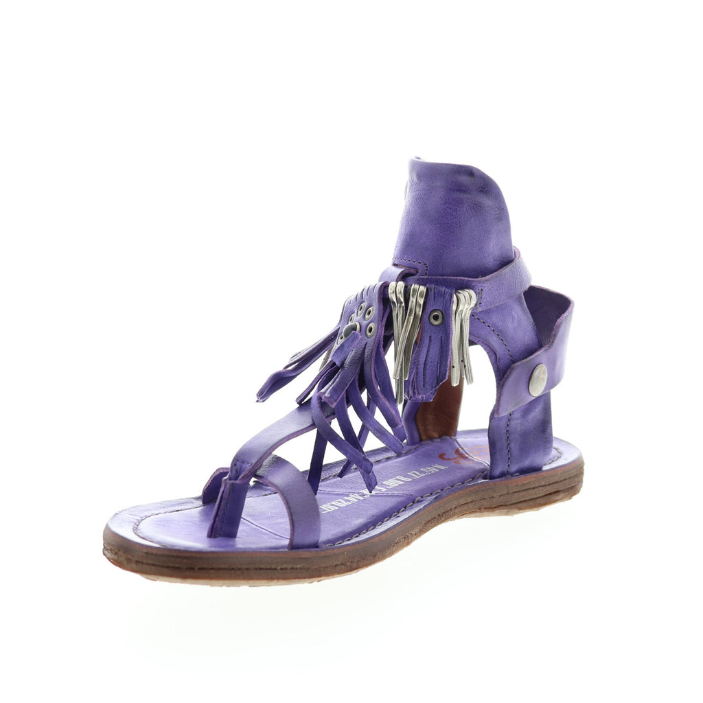 Rowan 534010-1105 Womens Purple Leather Strap Sandals Shoes