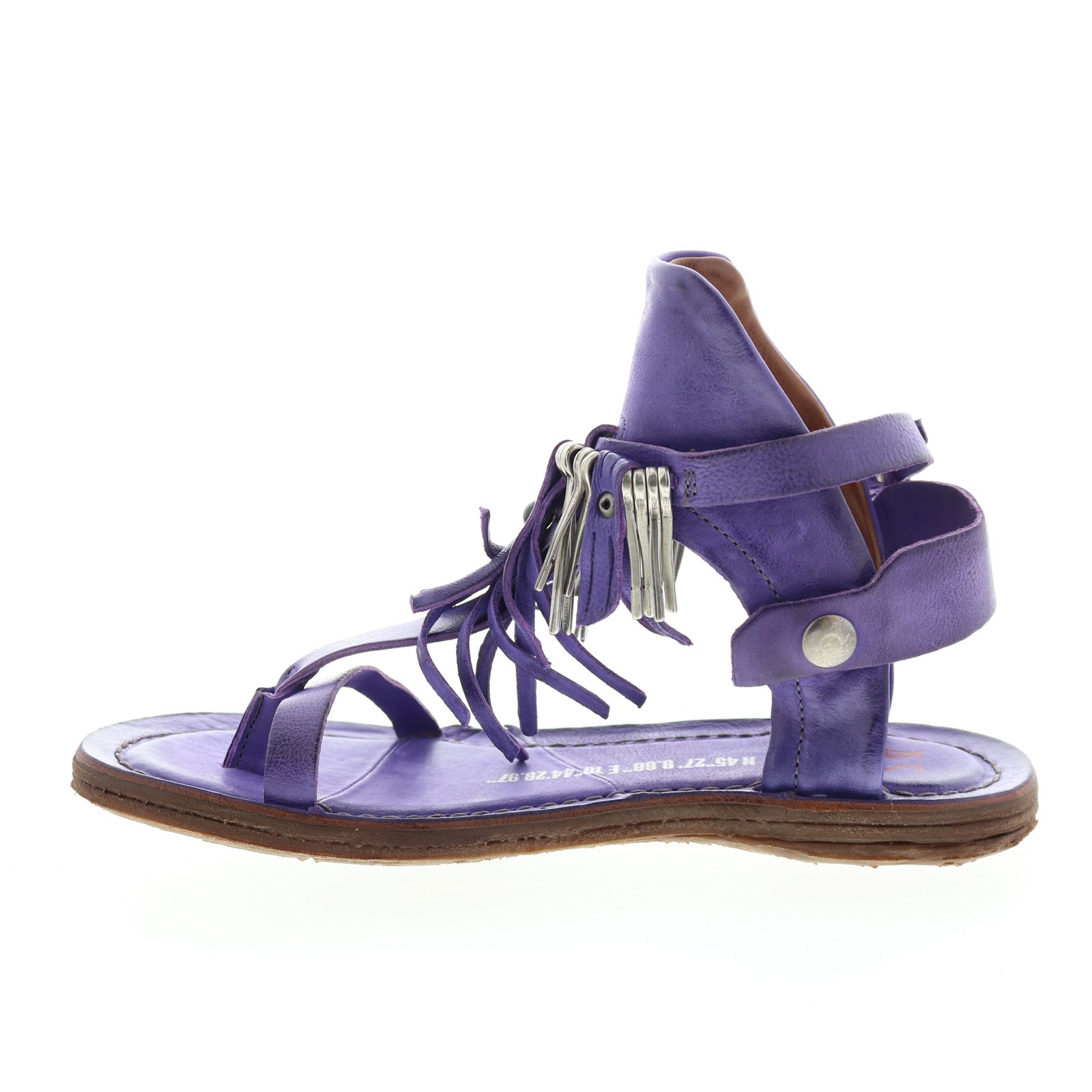 Rowan 534010-1105 Womens Purple Leather Strap Sandals Shoes