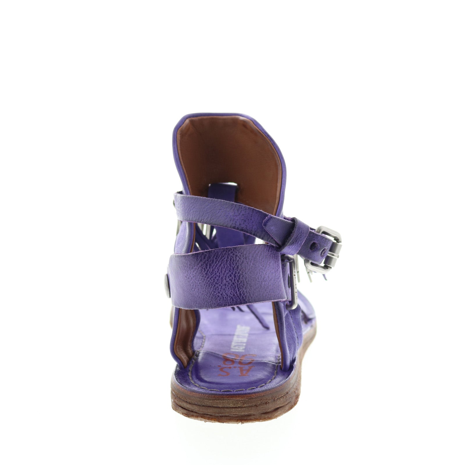 Rowan 534010-1105 Womens Purple Leather Strap Sandals Shoes