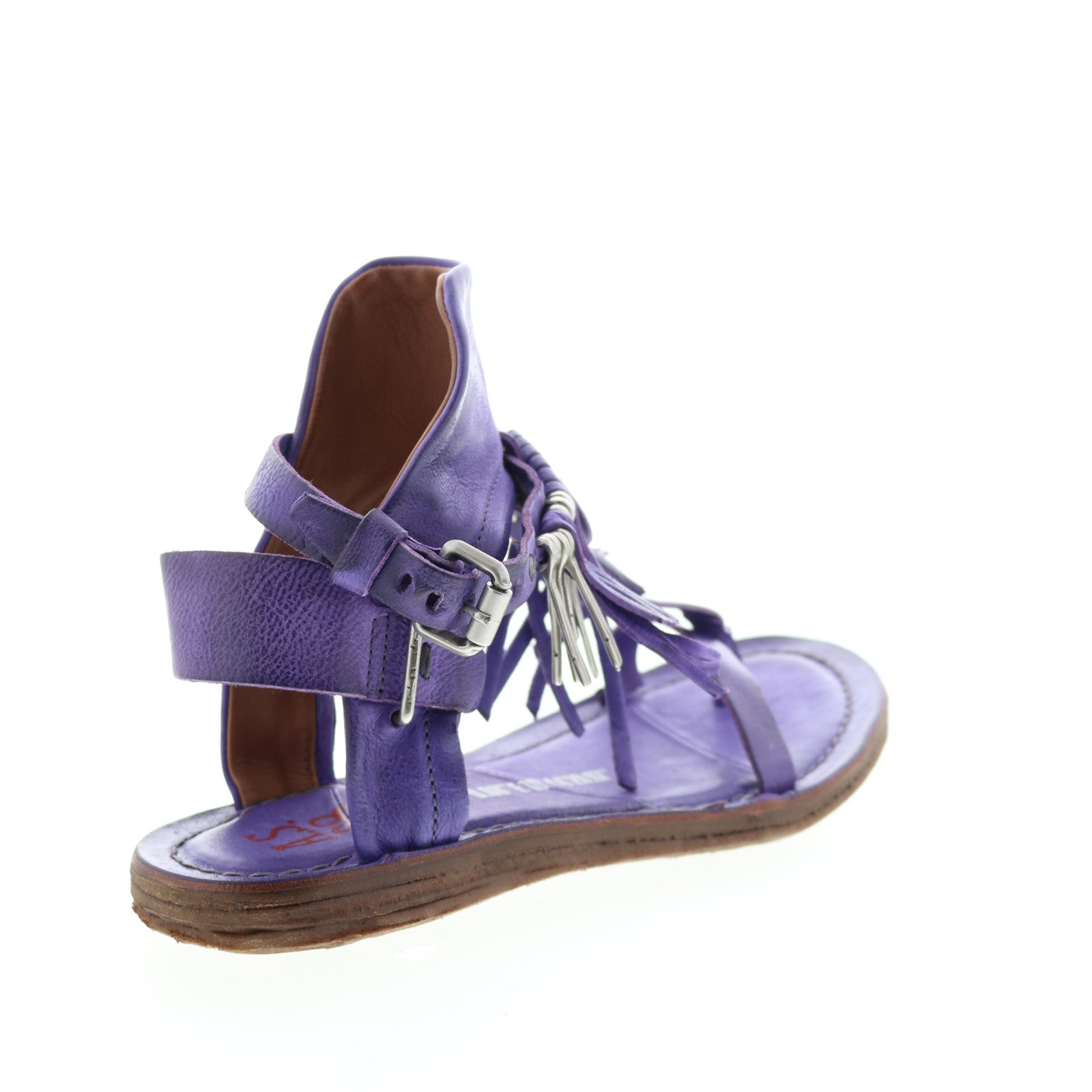 Rowan 534010-1105 Womens Purple Leather Strap Sandals Shoes
