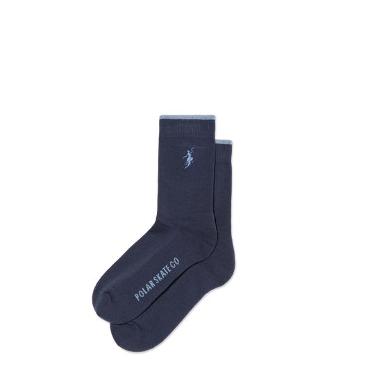 Polar No Complies Forever Business Socks Navy Light Blue